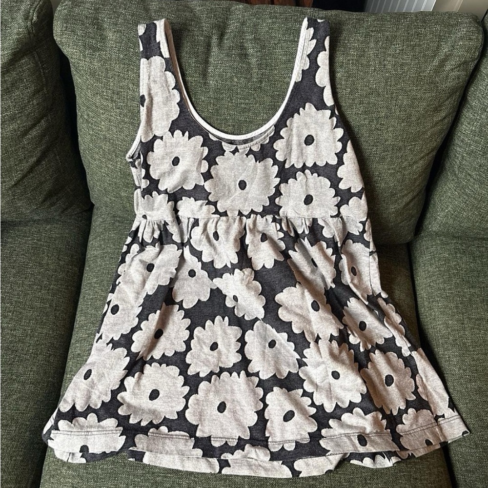 Ilana Kohn Floral Black and White Sleeveless dress